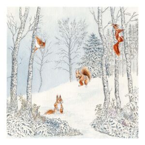 PPD.C333002778 Ecureuil hiver papírszalvéta 33x33cm, 20db-os 113256923 - Háztartási papírtermék