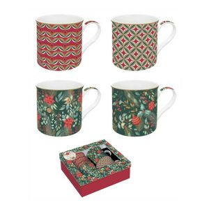 R2S.179CJOY Christmas Joy Porcelán Bögre szett, 4 db-os, 300ml, ünnepi bögrék - Bögre