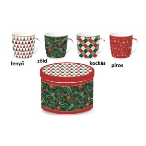 R2S.119FACH Porcelánbögre 350ml, fémdobozban, Fancy Christmas, Coffee Mania 113257093 - Nonbrand Bögre