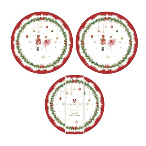 R2S.575MNOE Műanyag tányéralátét kerek, 2db-os szett, 34,5cm, Magie de Noel 113257112