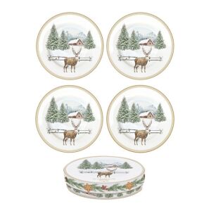 R2S.924WHIF Porcelán desszerttányérszett 4db-os, 19cm, dobozban, White Forest 113257120 - Tányér