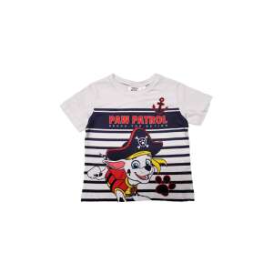 Mancs Őrjárat gyerek póló, fehér kék csíkos, kalóz Skye mintával - Mancs Őrjárat