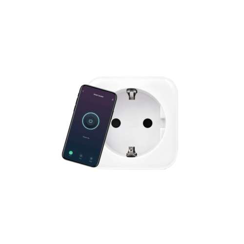 Smart WiFi Steckdose, steuern Sie Ihre Geräte aus der Ferne mit Ihrem Smartphone, weiß
