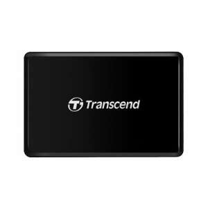 Transcend TS-RDF8K2 kártyaolvasó, fekete, elülső nézet - Külső kártyaolvasó