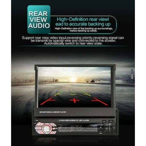 Car radio with rear view camera input