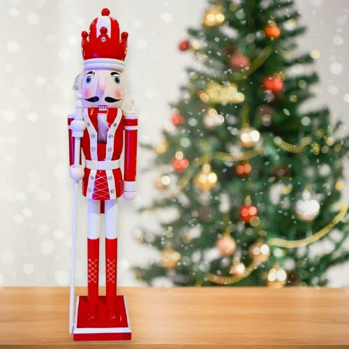 Nagyméretű piros diótörő - 120x23 cm