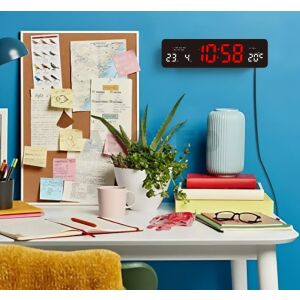 Digitális fali/ asztali ébresztő óra, 32x9x4cm (JH3208)