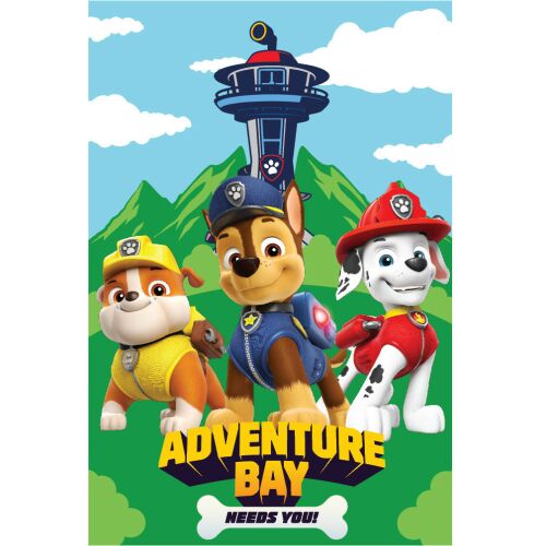 Поларено одеяло Paw Patrol 150x100 cm - Дизайн Adventure Bay