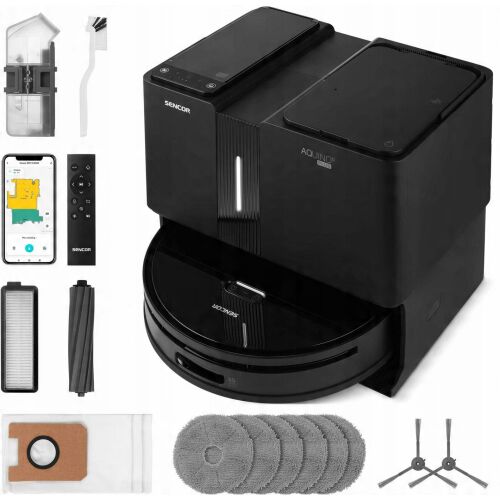 Robotický vysávač Sencor SRV 9790BK so samočistiacou stanicou a príslušenstvom