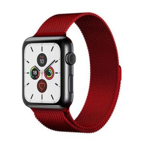 Apple Watch milánói fém óraszíj /piros/ 40/41 és 42mm 143149099 - Okosóra szíj