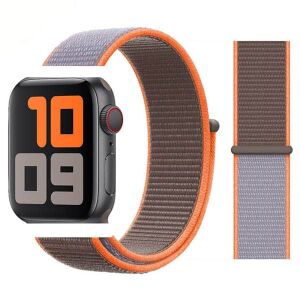 Apple Watch rugalmas szövet óraszíj /szürke-narancs/ 44/45/46/49 mm