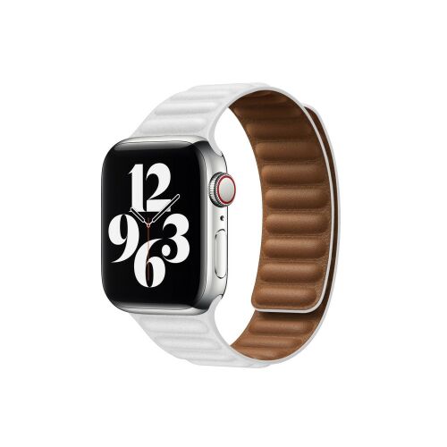 Apple Watch fehér bőr mágneses szíj 44/45/46/49 mm