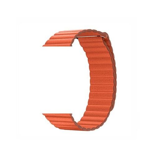 Apple Watch mágneses bőróraszíj /narancs/ 44/45/46/49 mm