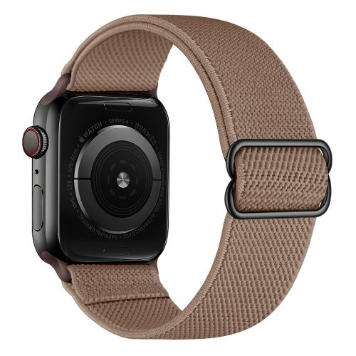 Barna, állítható, rugalmas szövet Apple Watch szíj 40/41mm és 42mm Apple Watch-okhoz