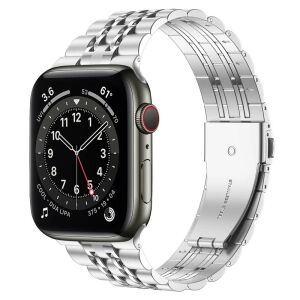 Apple Watch "Pearlmaster" láncszemes fém óraszíj /ezüst/ 44/45/46/49 mm