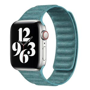 Apple Watch két részes mágneses szövet pánt /zöldeskék/ 44/45/46/49 mm
