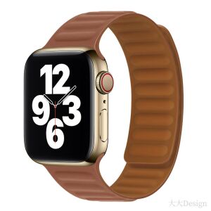 Apple Watch két részes mágneses szilikon pánt /barna/ 40/41 és 42mm