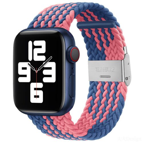 Apple Watch kék-rózsaszín fonott, állítható óraszíj 44mm 45mm 49mm