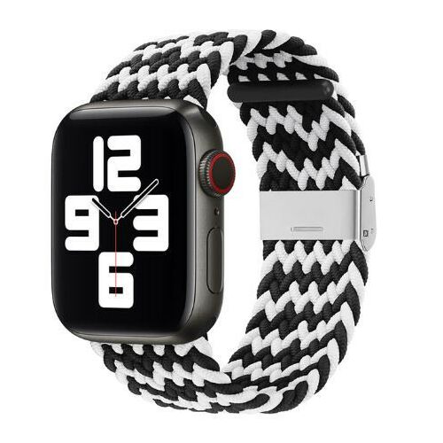 Apple Watch fekete-fehér fonott óraszíj, állítható pánt