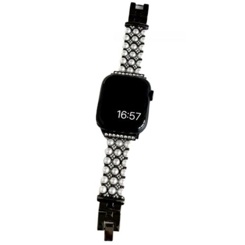 Apple Watch fekete gyöngysoros óraszíj, 40/41/42mm