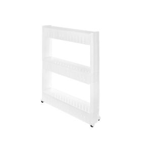 Mobil konyhai polc kerekeken, fehér