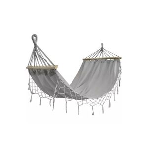Hamac de grădină cu bară transversală - Gri - 200 x 100 cm 113324755