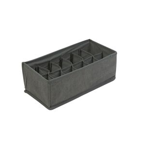 Szürke textil tárolódoboz 12 rekesszel - Bewello