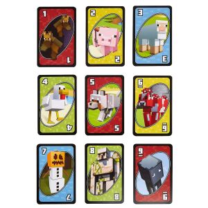 Karty do gry UNO Minecraft z postaciami z Minecrafta - Mattel