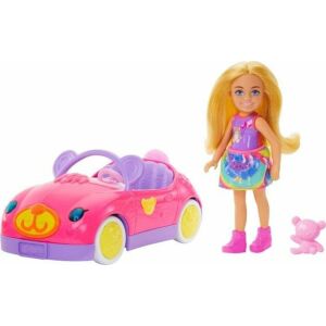 Близък план на кукла Барби Челси с розов кабриолет мече - Mattel