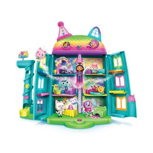 Gabbys Puppenhaus Regenbogenfarbenes Feiertags-Puppenhaus mit Figuren - Baba und Puppenhaus