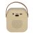 Beige Portable Karaoke Speaker with Ports on Back