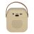 Beige Portable Karaoke Speaker with Ports on Back