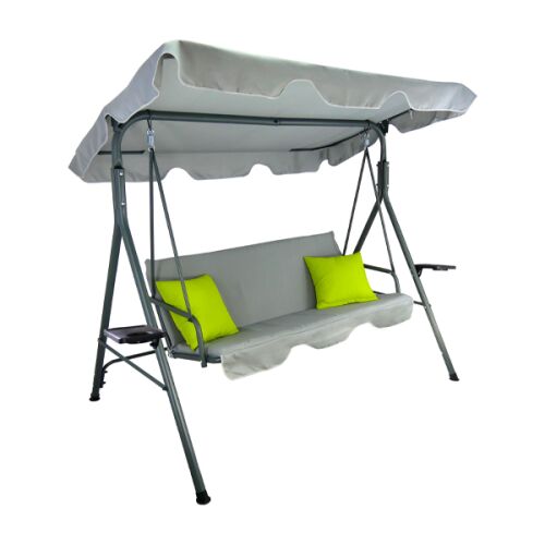 Záhradná hojdačka Sersimo Vicenza, 3 miesta, 220kg, šedá 113332320