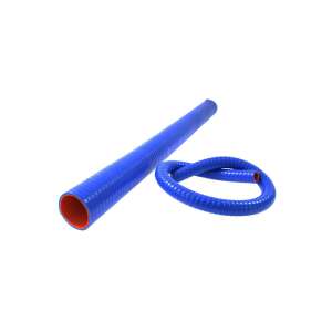 TurboWorks 45mm modrá silikónová hadica 100cm, vystužená, 4-vrstvová, hrúbka steny 5.5 - 6mm, odolná tlaku 8 bar, odolná teplote od -70°C do +260°C, odolná oleju, tuku a nečistotám, medzichladič a sací potrubie - Silikónové hadice a redukcie do auta