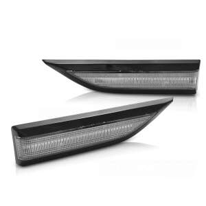 Lămpi laterale VW Transporter T6 2015-, negru și alb, LED, pereche - Lumini auto