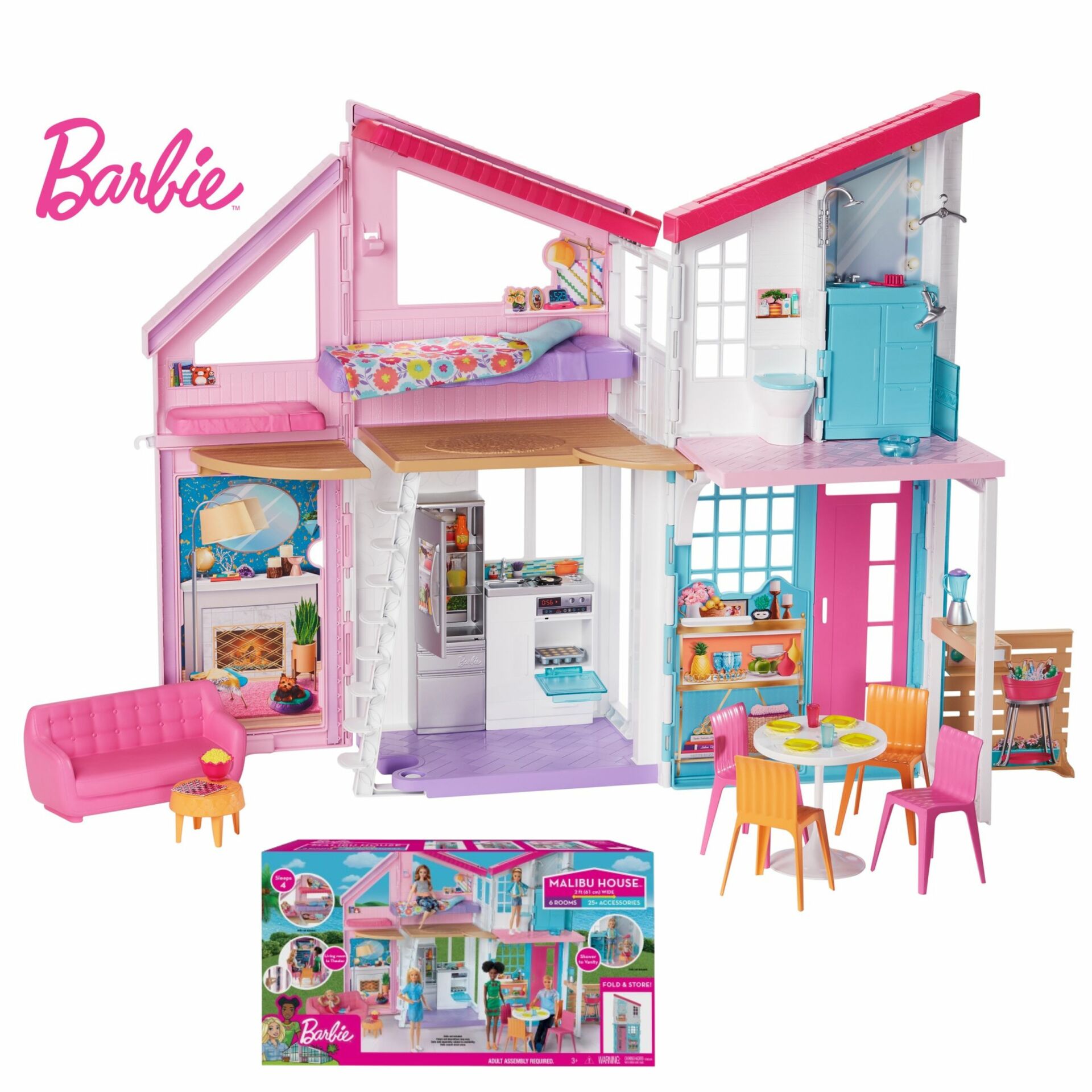 Barbie Malibu Álomház - Játék ház - 72cm