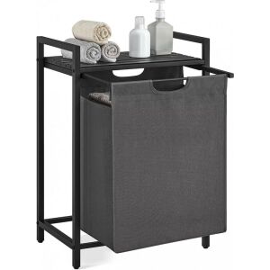 Szennyestartó, kihúzható és levehető ruhatartó zsákkal, szürke