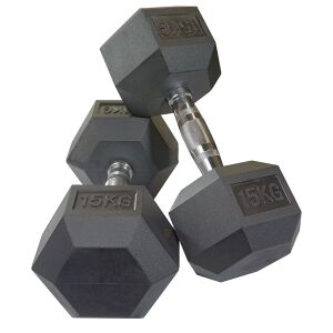 Комплект от 2 дъмбела (2x15)KG, Zoco Body Fit YL002, общо тегло 30KG, черни 113358472