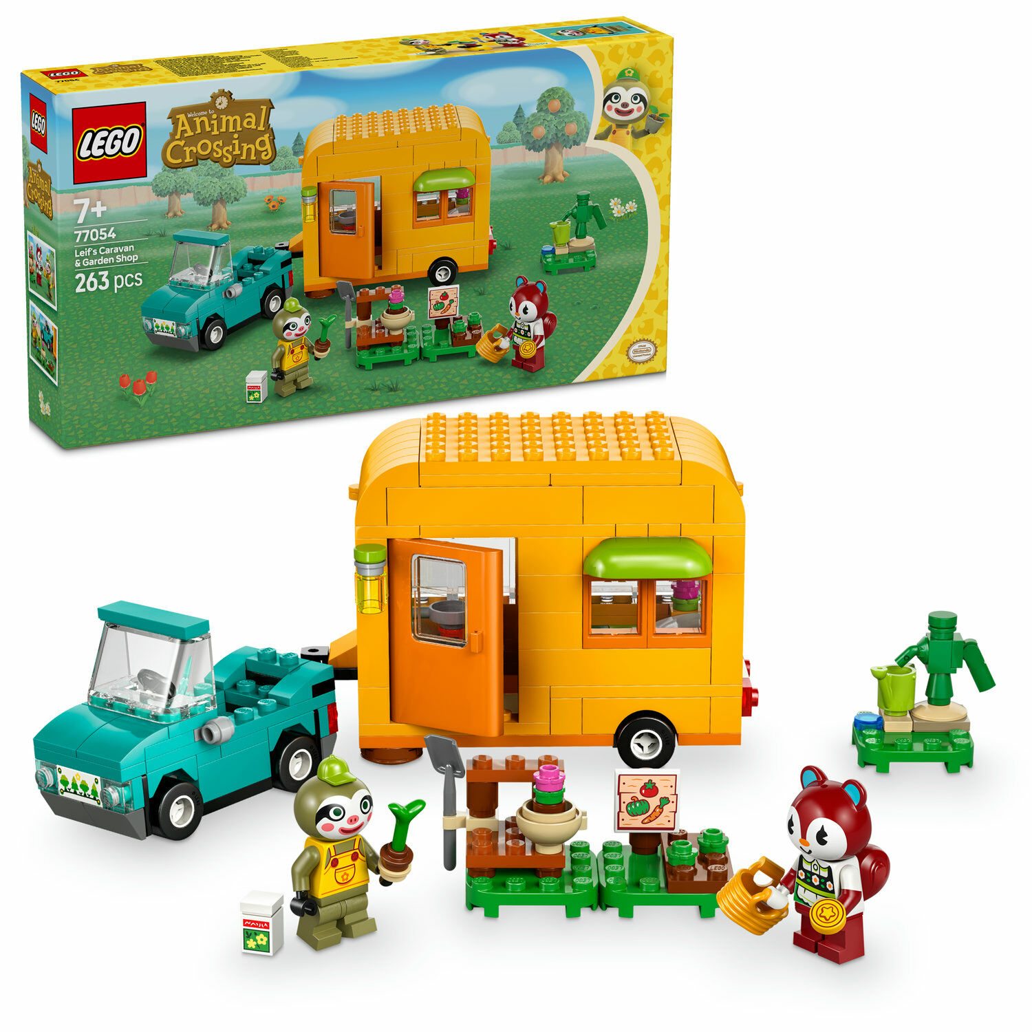 E-shop LEGO® Animal Crossing™ Leif, karavan a záhradkársky obchod 77054