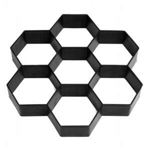 Black hexagon paving stone mold, 29 x 29 x 4 cm, DIY garden path, concrete mold - Paving stone mold