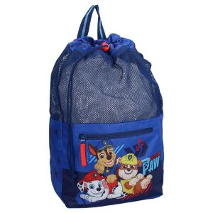 Nickelodeon Paw Patrol Sporttasche - Blauer Turnbeutel mit Kordelzug und Mesh-Belüftung - Turnbeutel
