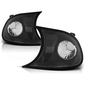 Pair of black BMW E46 Coupe front turn signal lights, 2001-2003 - Car light