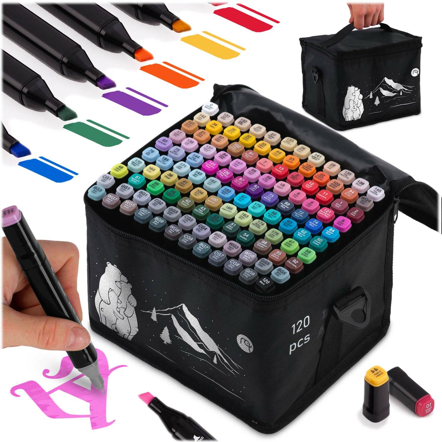 Nukido alkoholos Filctollak táskával 120db