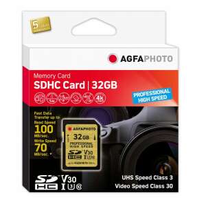 AgfaPhoto 10605 32 GB SDHC UHS-I Class 10 memóriakártya 58660587 