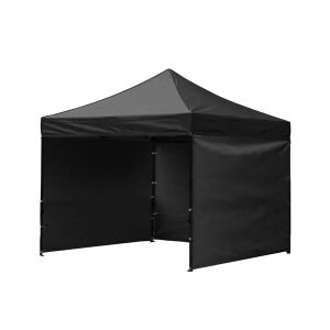 GardenLine fekete pavilon oldalfalakkal, 3x3m kültéri rendezvénysátor - GardenLine