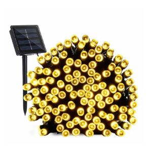 Zasilane energią słoneczną lampki sznurkowe z panelem słonecznym, ciepłe białe lampki LED - Lightshine