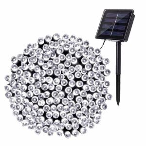 Napelemes IP44 solarne lampki sznurkowe z panelem słonecznym, zimne białe diody LED - Nonbrand Lightshine