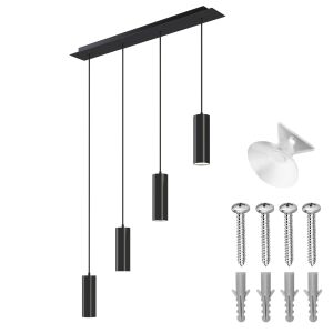 Závesná lampa Lumea, 4 svetelné zdroje, kábel s nastaviteľnou dĺžkou 130247527 - Závesné lampy