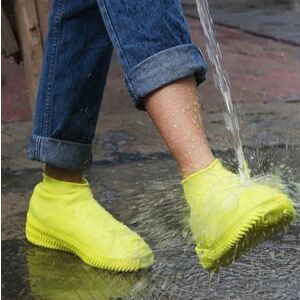 Sárga szilikon cipővédők vízzel fröcskölve - Cipővédő