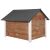 Rear angled view of Dechland XL insulated dog house
